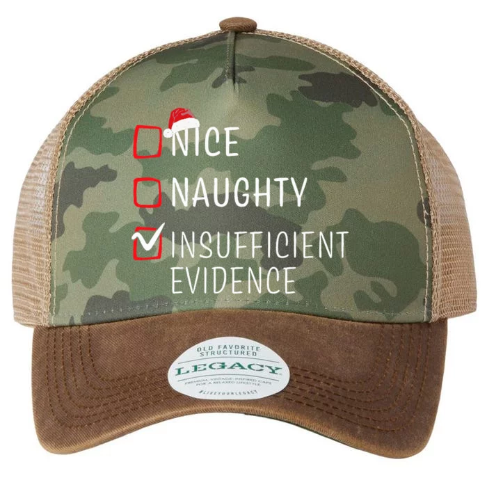 Funny Naughty Nice Christmas Family Pajama Legacy Tie Dye Trucker Hat