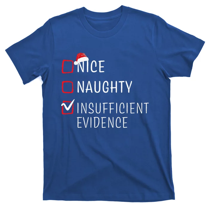 Funny Naughty Nice Christmas Family Pajama T-Shirt