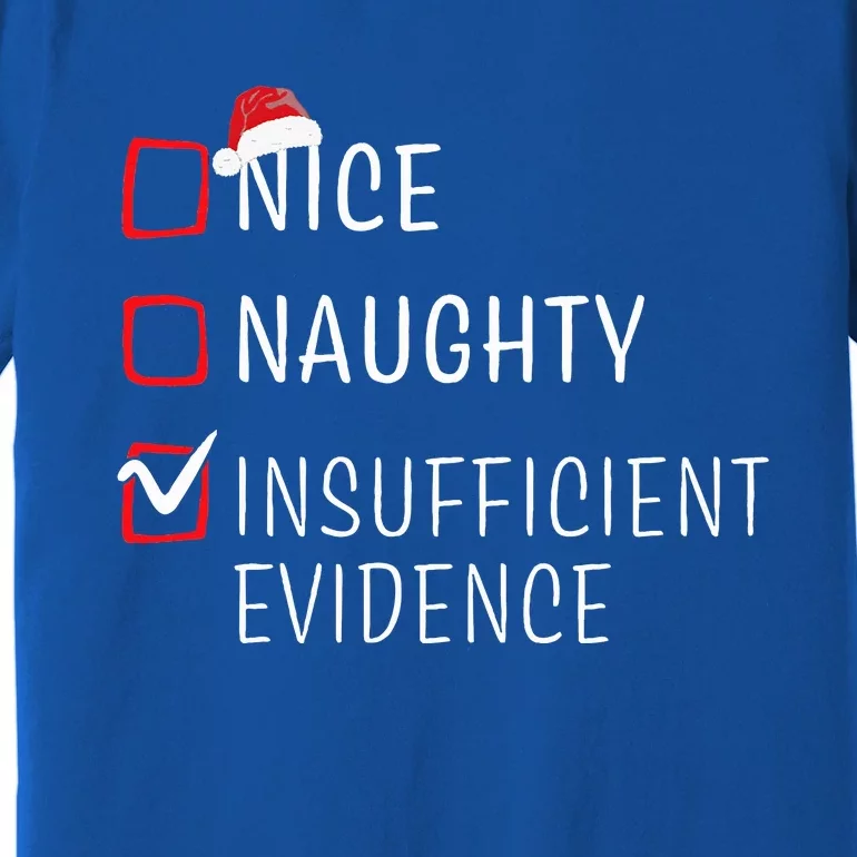 Funny Naughty Nice Christmas Family Pajama Premium T-Shirt