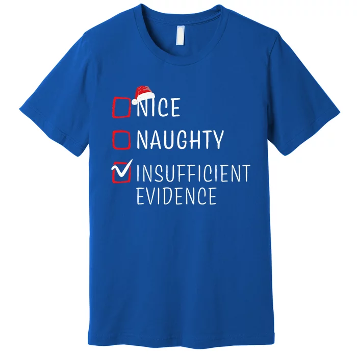 Funny Naughty Nice Christmas Family Pajama Premium T-Shirt