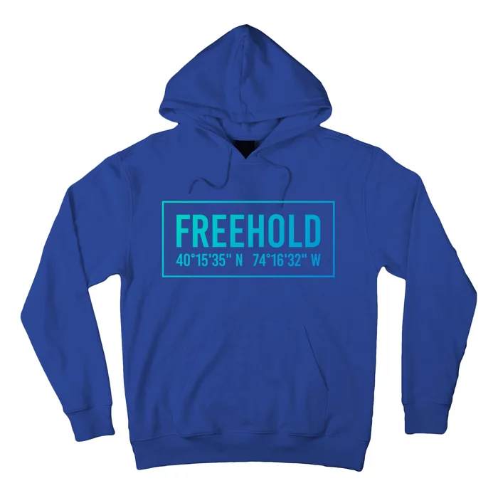 Freehold Nj New Jersey Funny City Coordinates Home Gift Cute Gift Hoodie