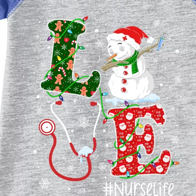 Funny Nurse Nursing Christmas Santa Reindeer Love Nurse Life Gift Infant Baby Jersey Bodysuit