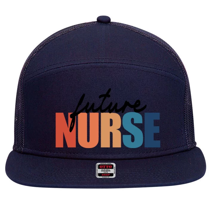 Future Nurse Nursing Student Cool Gift 7 Panel Mesh Trucker Snapback Hat