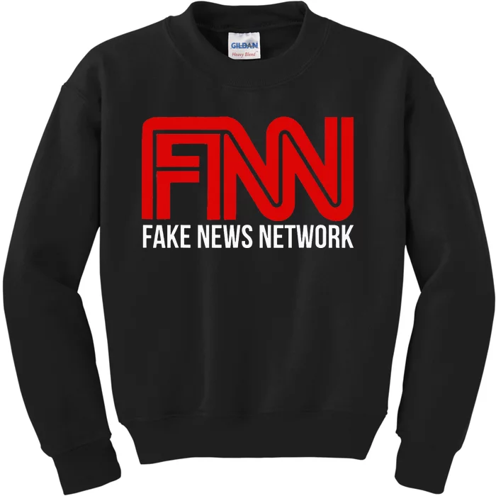 Fake News Network Donald Trump Fan FNN Fun Gift Kids Sweatshirt