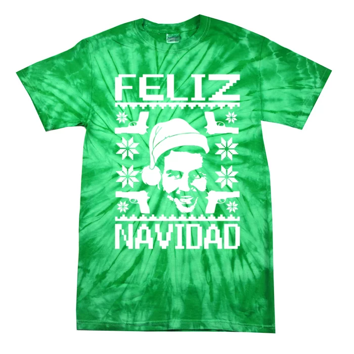 Feliz Navidad Narcos Pablo Escobar Ugly Christmas Tie-Dye T-Shirt