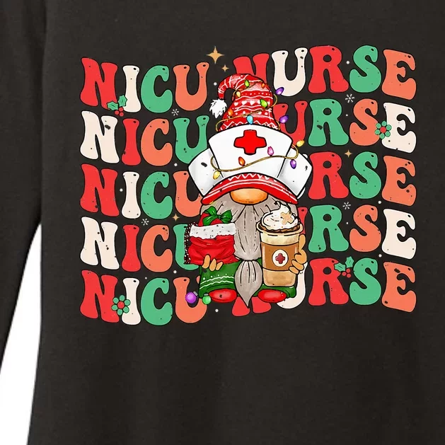 Festive NICU Nurse Christmas Gnome Womens CVC Long Sleeve Shirt