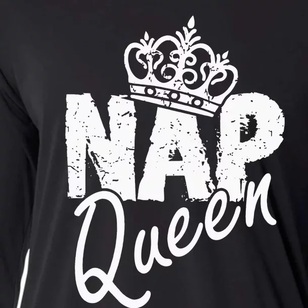 Funny National Napping Day for Nap Queen Nap Lover Cooling Performance Long Sleeve Crew