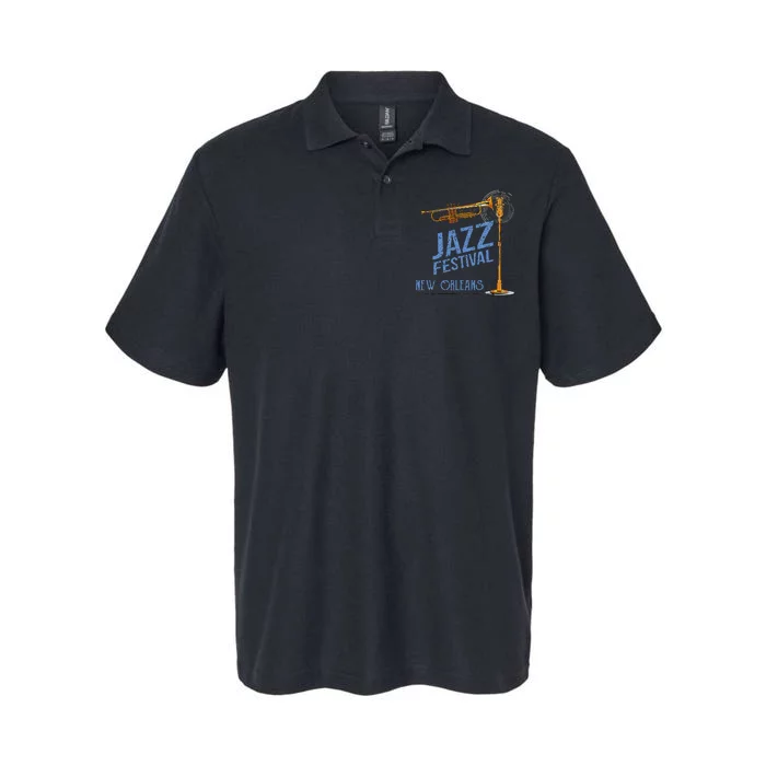 Funny New Orleans Festival Of Jazz Music Louisiana Gifts Softstyle Adult Sport Polo