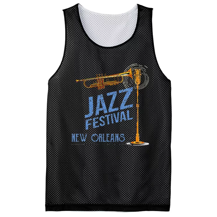 Funny New Orleans Festival Of Jazz Music Louisiana Gifts Mesh Reversible Basketball Jersey Tank