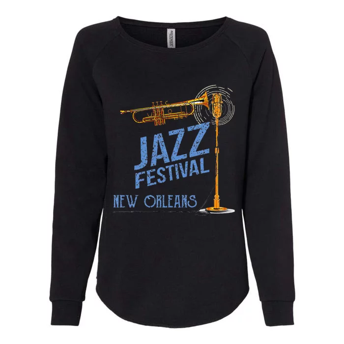 Funny New Orleans Festival Of Jazz Music Louisiana Gifts Womens California Wash Sweatshirt