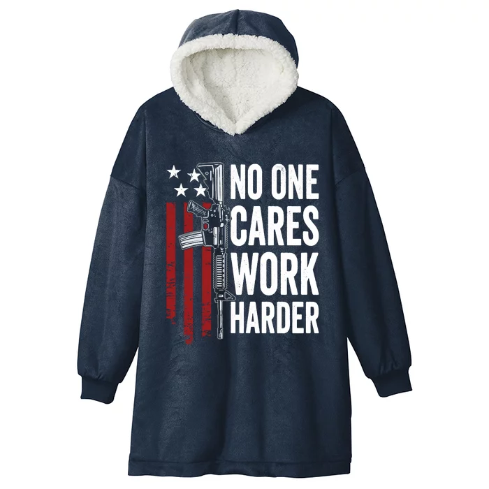 Funny No One Cares Work Harder Meme Nobody Cares Work Harder Motivation Shirt Hooded Wearable Blanket