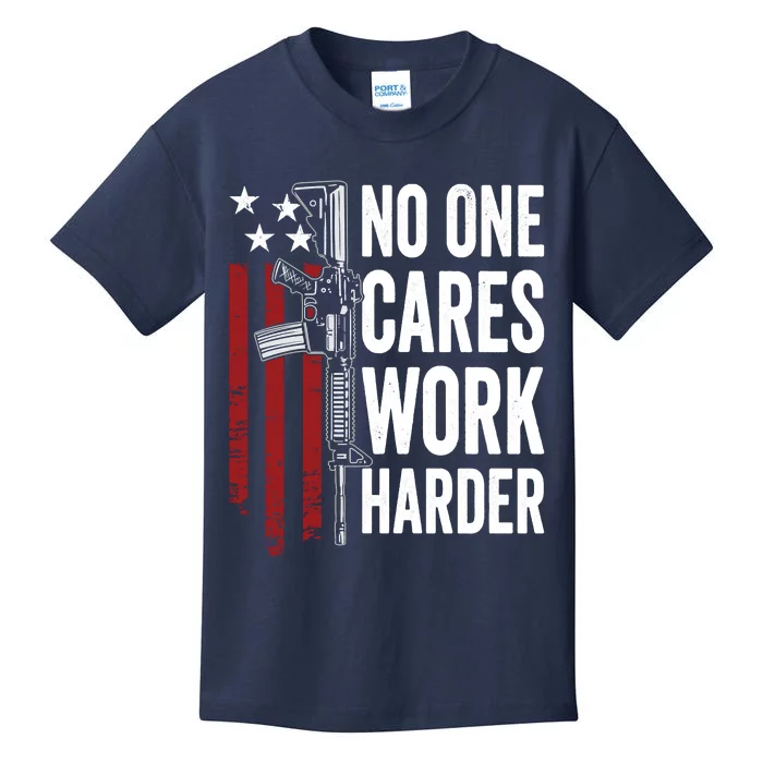 Funny No One Cares Work Harder Meme Nobody Cares Work Harder Motivation Shirt Kids T-Shirt