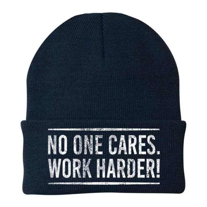 Funny No One Cares Work Harder Meme Nobody Cares Work Harder Motivation Shirt Knit Cap Winter Beanie