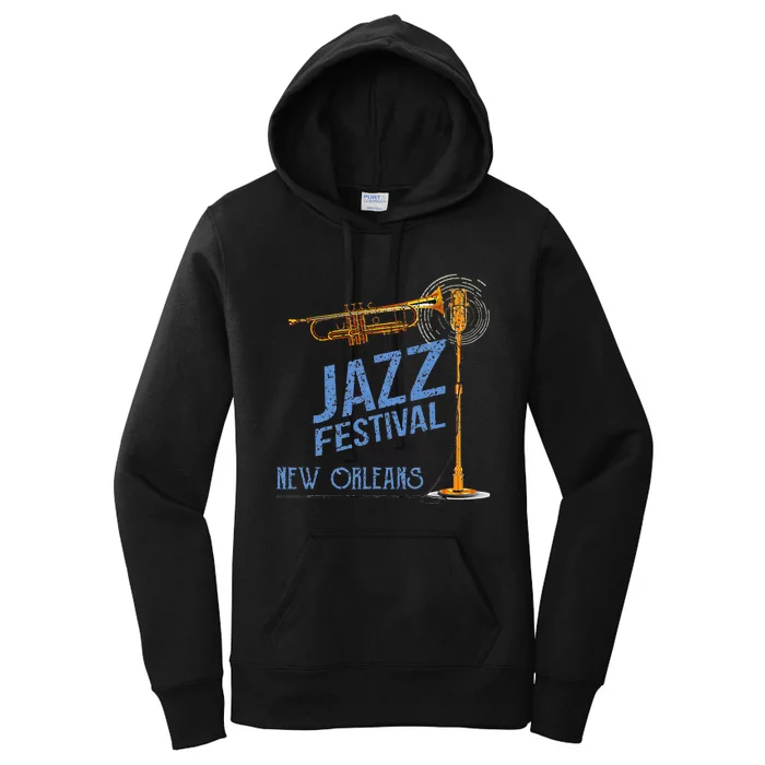 Funny New Orleans Festival Of Jazz Music Louisiana Gifts Women's Pullover Hoodie