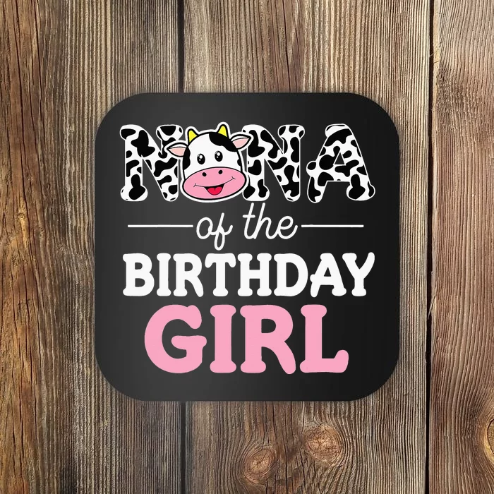 funny Nana Of The Birthday Farming Cow Family Coaster