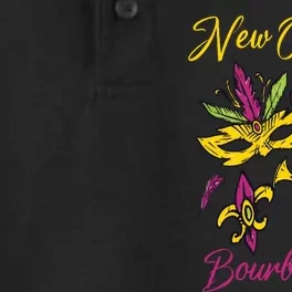 French New Orleans Mardi Gras Souvenir Bourbon Street Dry Zone Grid Performance Polo