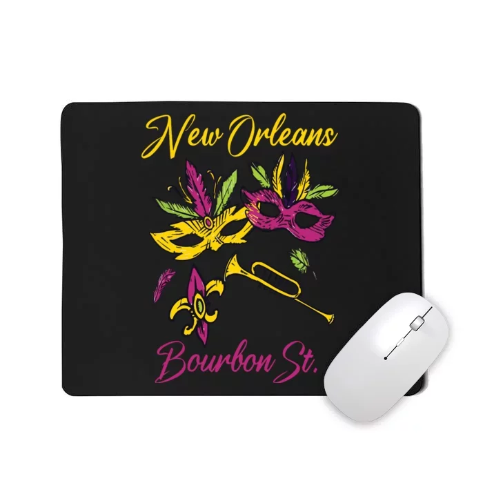 French New Orleans Mardi Gras Souvenir Bourbon Street Mousepad