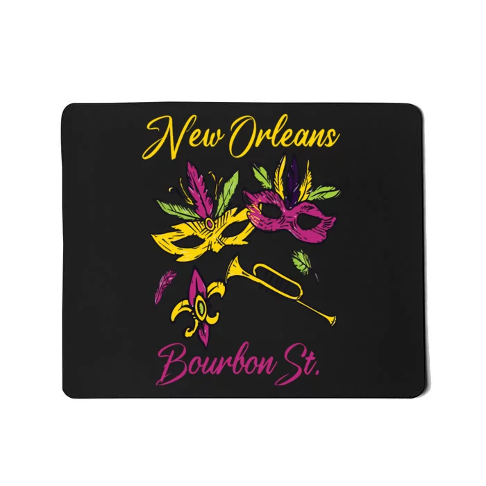 French New Orleans Mardi Gras Souvenir Bourbon Street Mousepad