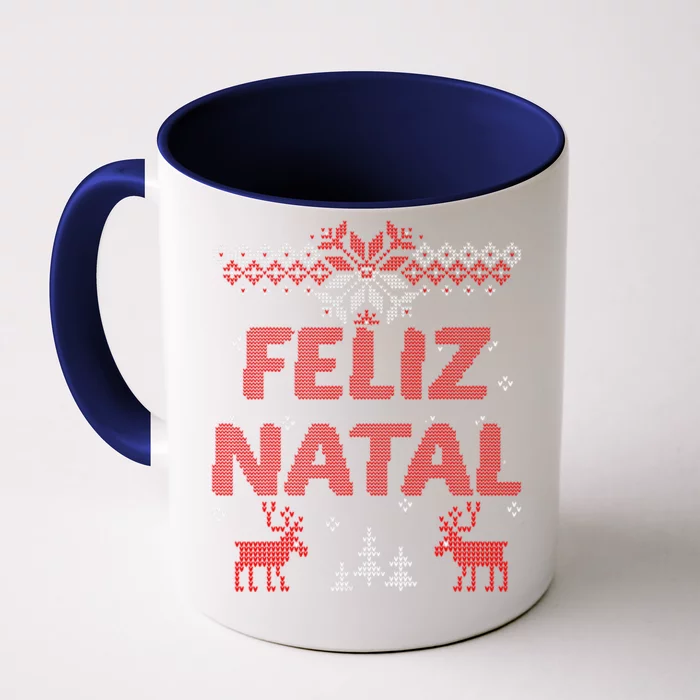 Feliz Natal Portuguese Merry Christmas Gift Idea Front & Back Coffee Mug