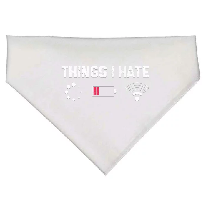 Funny Nerd Programmer Things I Hate Cool Gift USA-Made Doggie Bandana