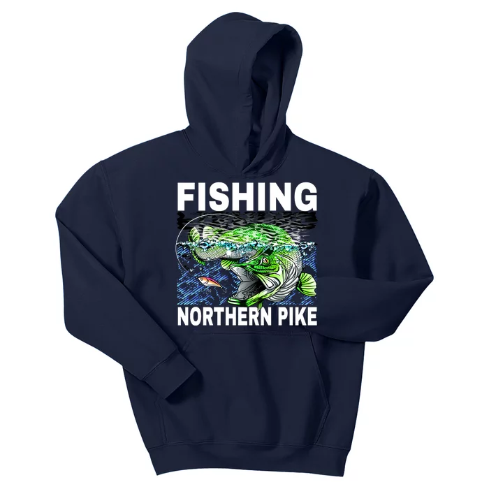 Fishing Northern Pike Kids Hoodie