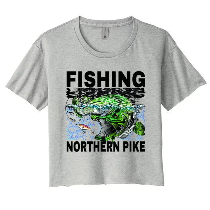 Fishing Northern Pike Women's Crop Top Tee