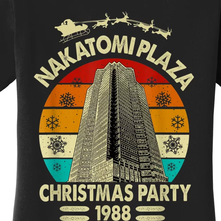 Funny Nakatomi Plaza Christmas Party 1988 Xmas Holiday Women's T-Shirt