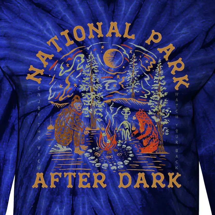 Funny National Park After Dark Tie-Dye Long Sleeve Shirt