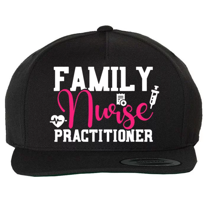 Family Nurse Practitioner FNP Family Nursing Student Gifts Wool Snapback Cap