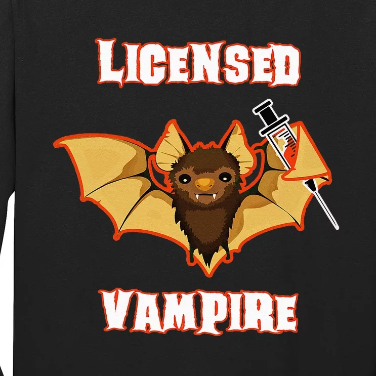 Funny Nurse Phlebotomy Phlebotomist Gift Vampire Long Sleeve Shirt