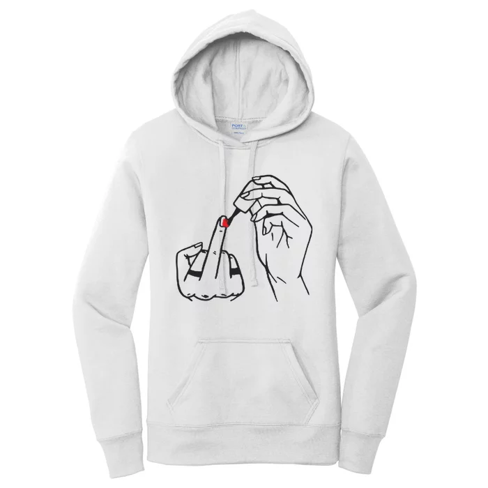 Feminism Nail Polish Women's Pullover Hoodie