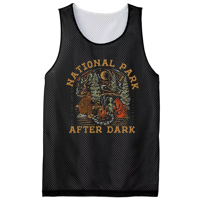 Funny National Park After Dark Mesh Reversible Basketball Jersey Tank