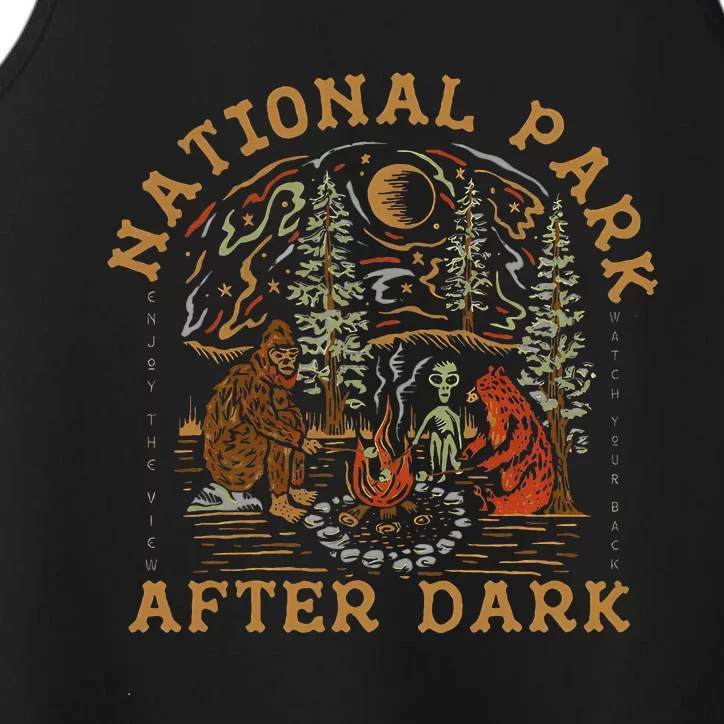 Funny National Park After Dark Performance Tank