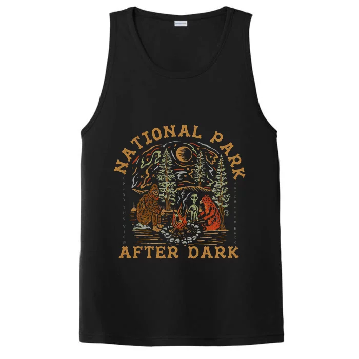 Funny National Park After Dark Performance Tank