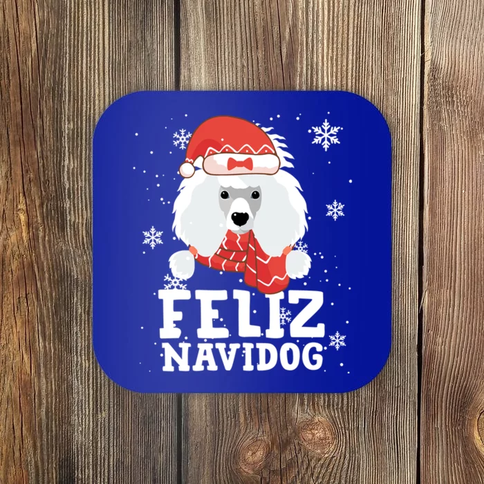 Feliz Navidog Poodle Dog Funny Christmas Gift Great Gift Coaster