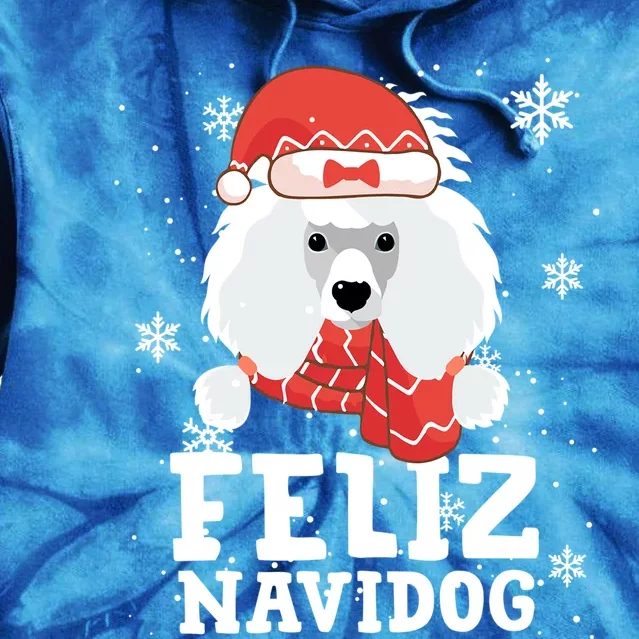 Feliz Navidog Poodle Dog Funny Christmas Gift Great Gift Tie Dye Hoodie