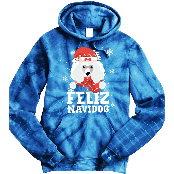 Feliz Navidog Poodle Dog Funny Christmas Gift Great Gift Tie Dye Hoodie