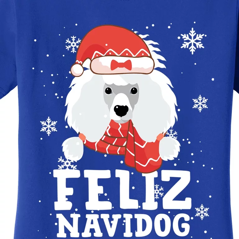 Feliz Navidog Poodle Dog Funny Christmas Gift Great Gift Women's T-Shirt