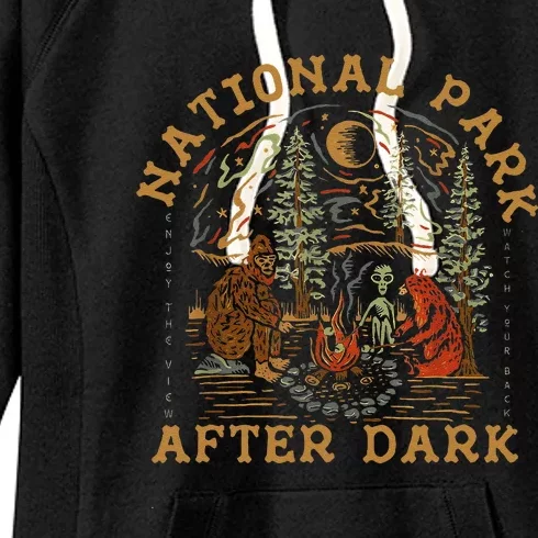 Funny National Park After Dark Gift Women's Fleece Hoodie