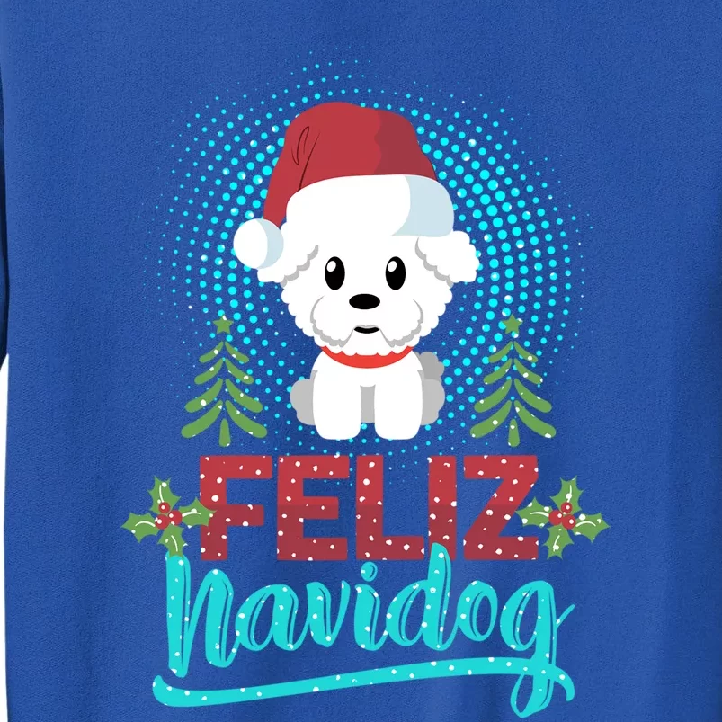 Feliz Navidog Poodle Dog Christmas Tree Christmas Gift Funny Gift Tall Sweatshirt