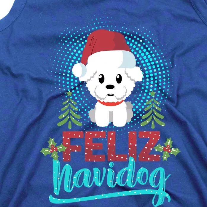 Feliz Navidog Poodle Dog Christmas Tree Christmas Gift Funny Gift Tank Top