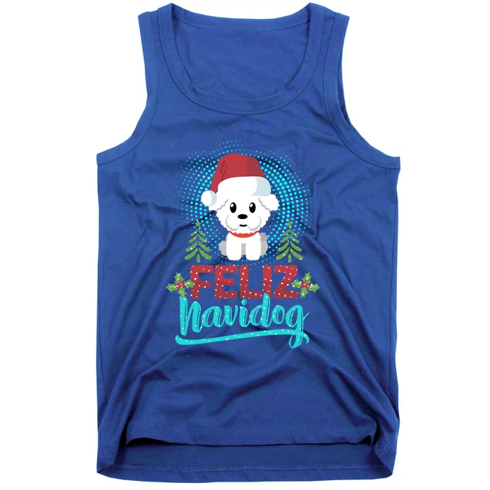 Feliz Navidog Poodle Dog Christmas Tree Christmas Gift Funny Gift Tank Top