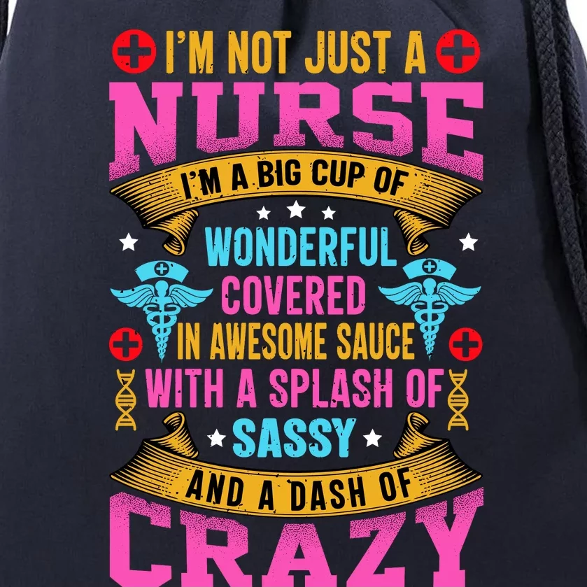 Funny Nurse Personality Drawstring Bag