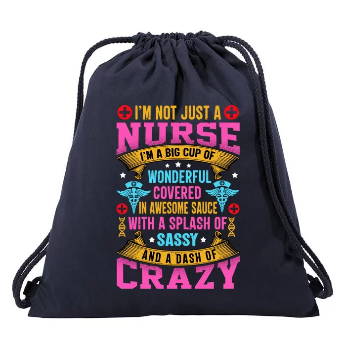 Funny Nurse Personality Drawstring Bag