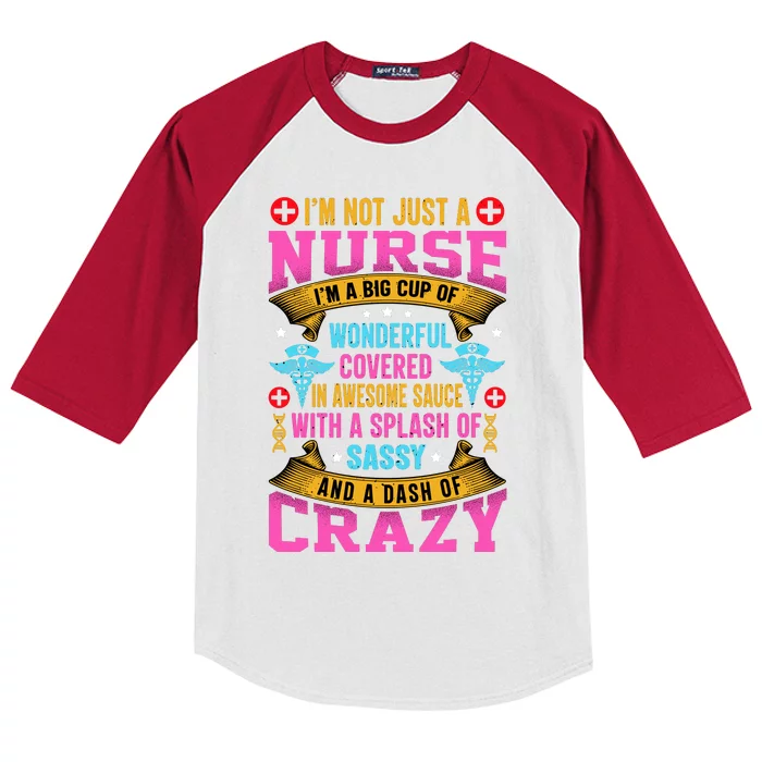 Funny Nurse Personality Kids Colorblock Raglan Jersey