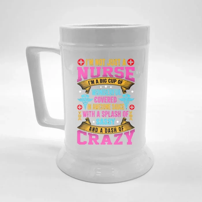 Funny Nurse Personality Front & Back Beer Stein