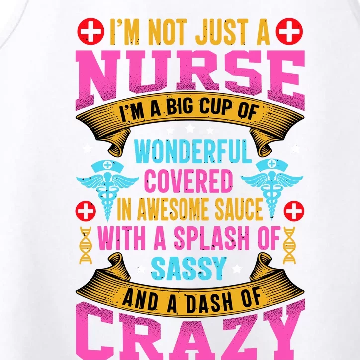 Funny Nurse Personality Performance Tank