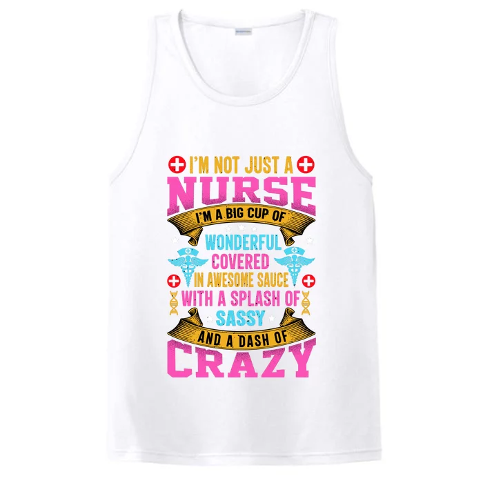 Funny Nurse Personality Performance Tank