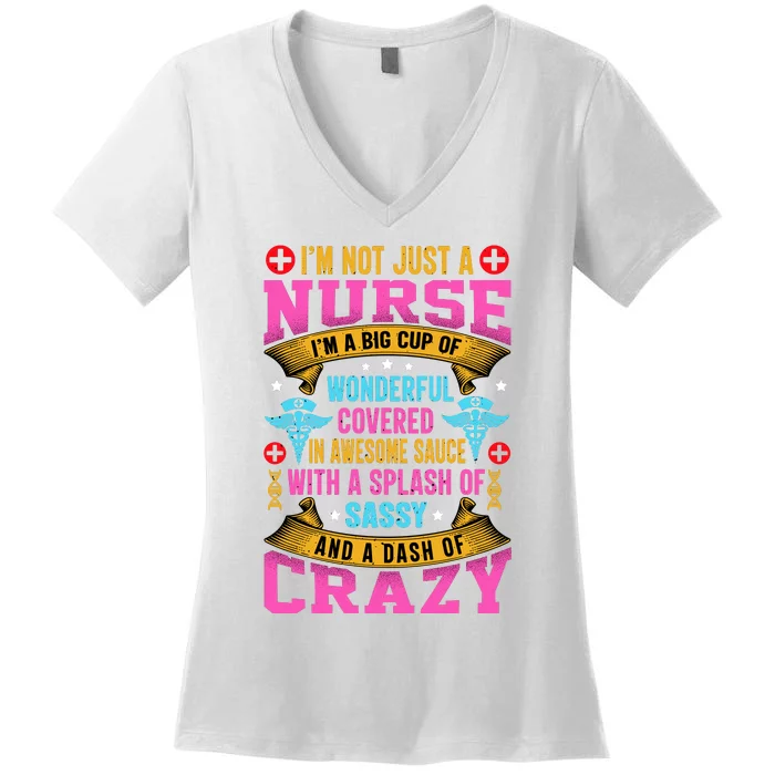 Funny Nurse Personality Women's V-Neck T-Shirt