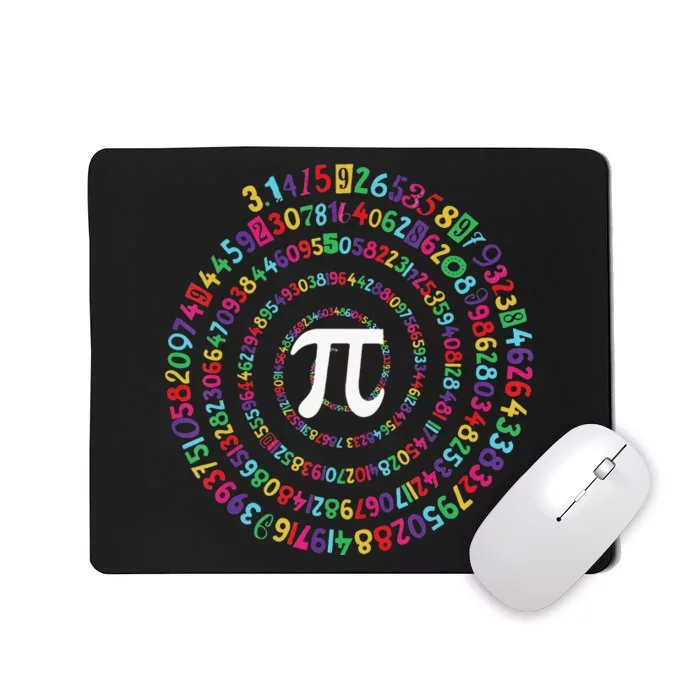 funny National Pi Day Colorful Math Teacher Lover Mousepad